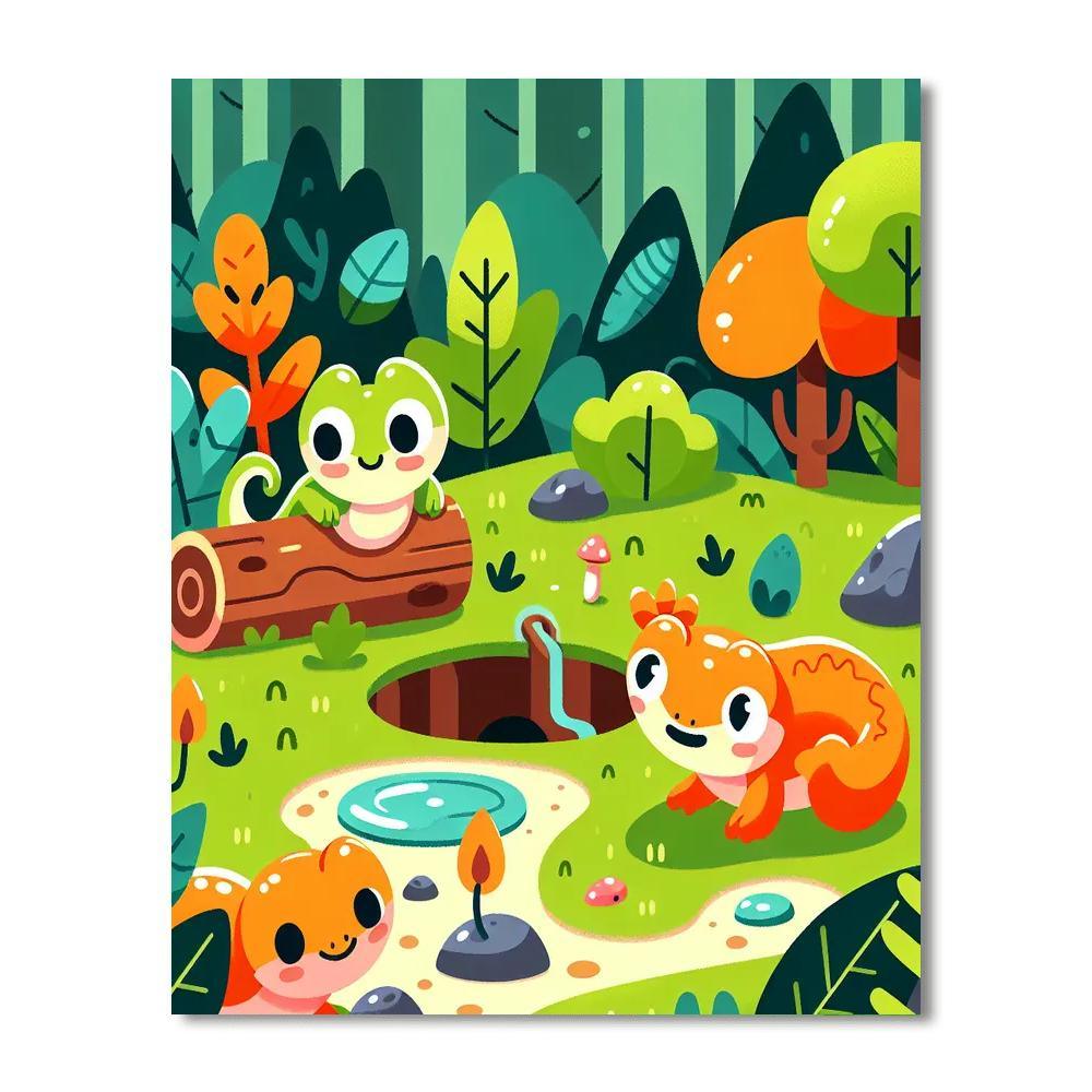 Silly Salamander Secrets Paint By Numbers Kits