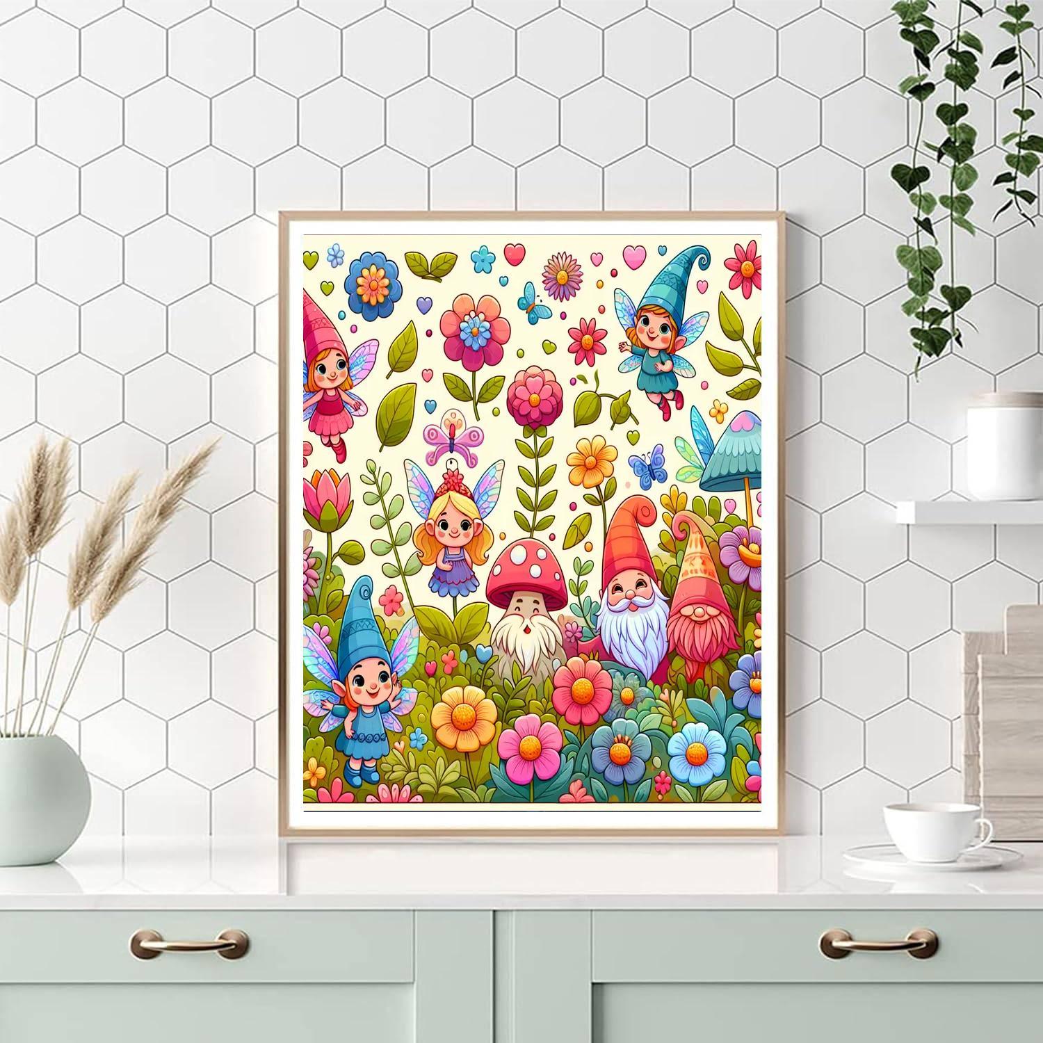 Enchanted Garden With Magical Creatures Paint By Number