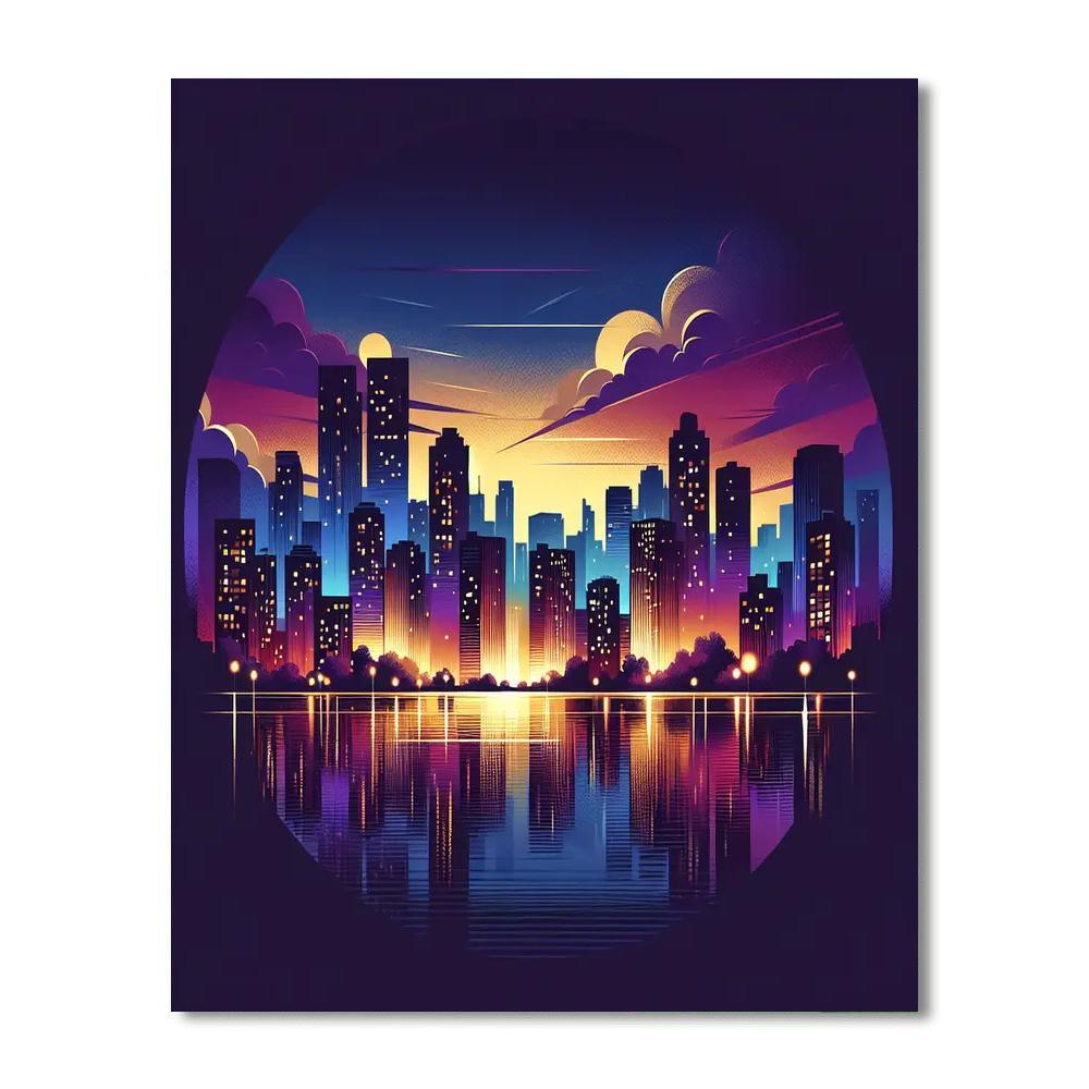 Metropolis Magic Glow DIY Paint By Numbers