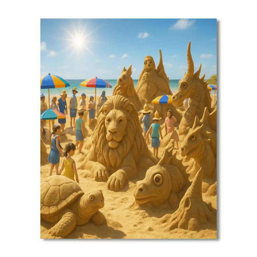 International Sand Sculpting Festival Number Painting