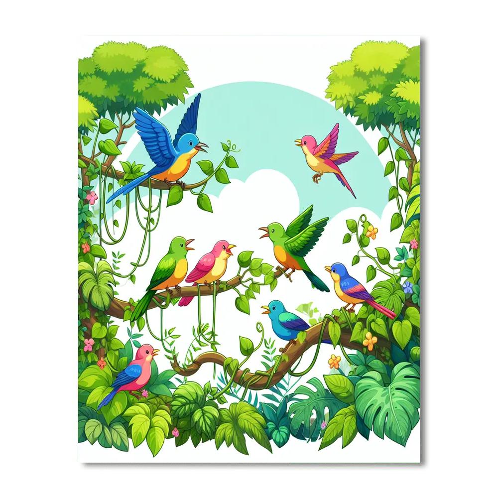 Brilliant Birdwatching Expedition Paint By Numbers Art