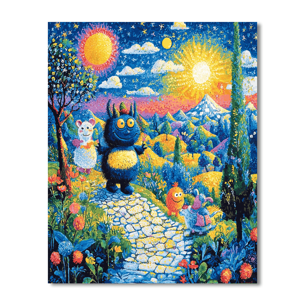 Maurice Sendak Inspired Whimsical Worlds  Paint By Numbers Art