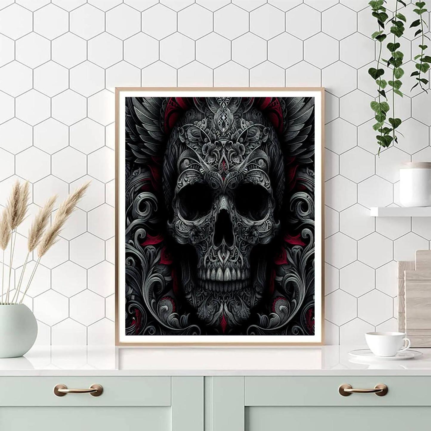 Skull's Mysterious Aura Number Painting
