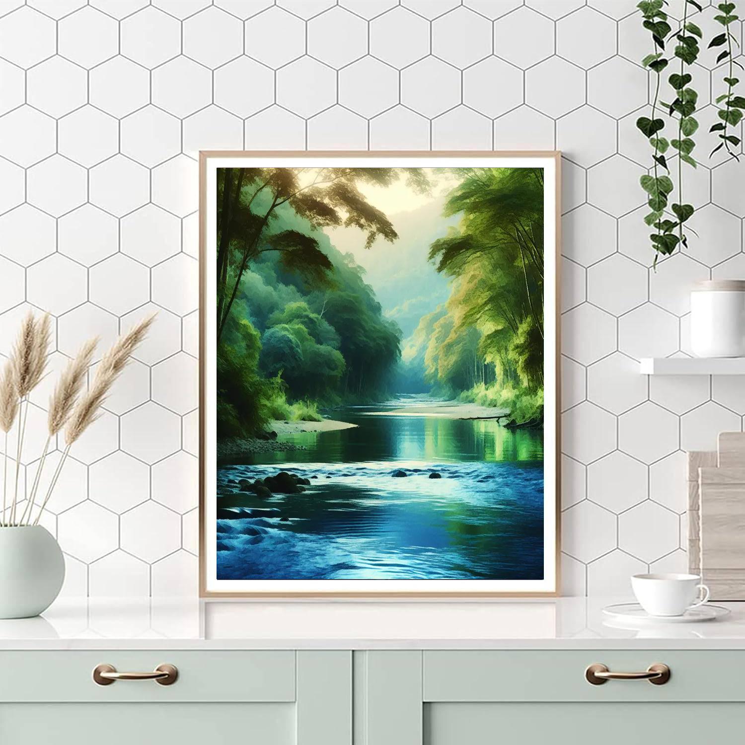Enchanted River Flow Paint By Numbers Art