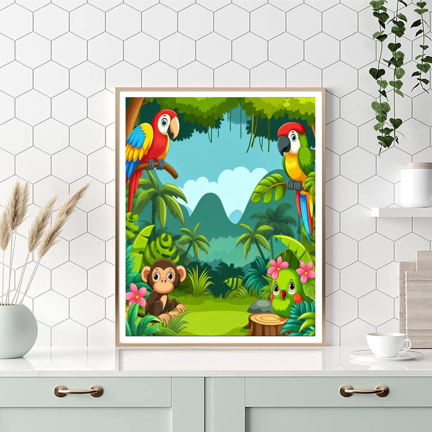 Rainforest Animal Expedition Paint By Number