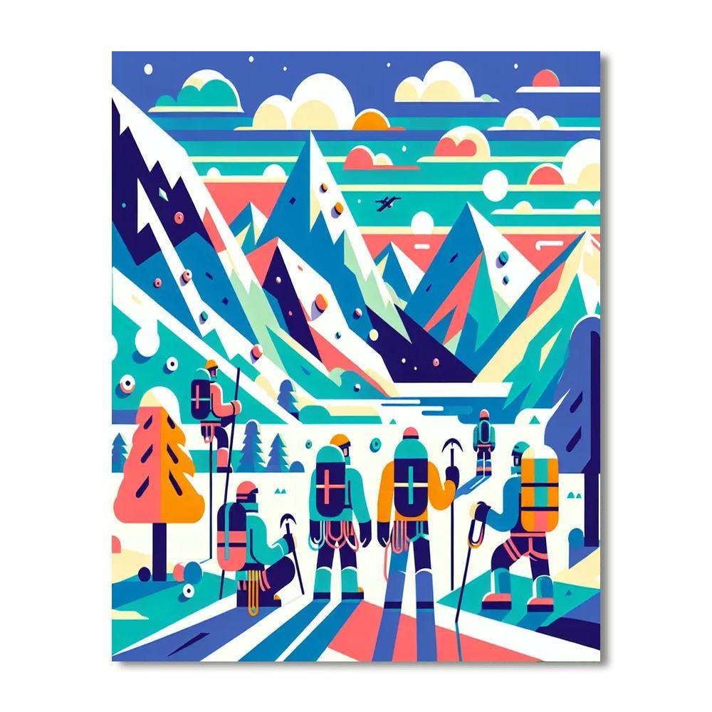Mountain Adventure Challenge Paint By Number