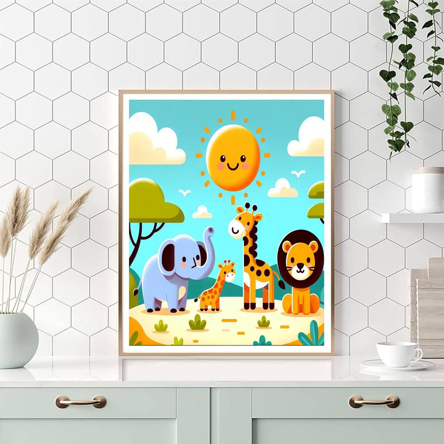 Animal Safari Exploration Paint By Color