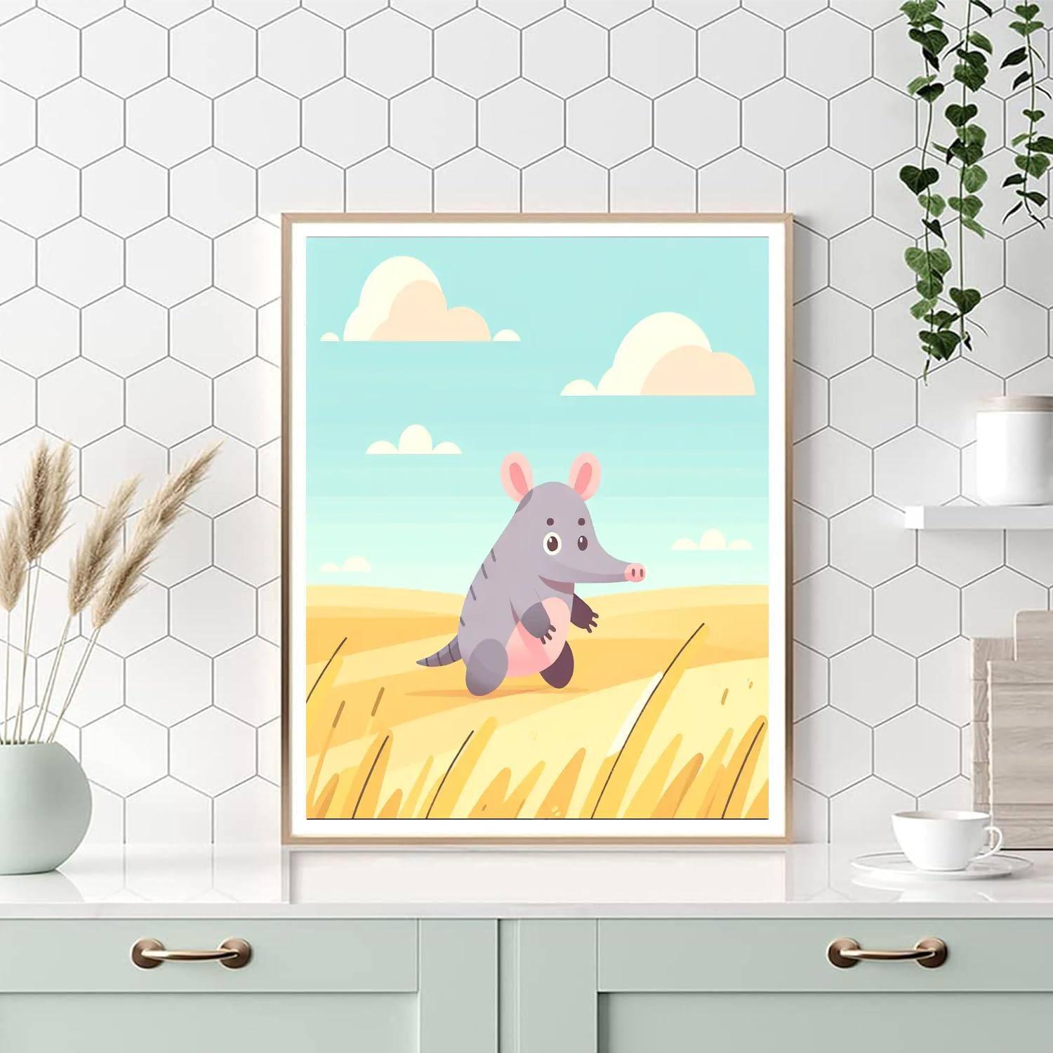 Adorable Aardvark Adventure Number Painting