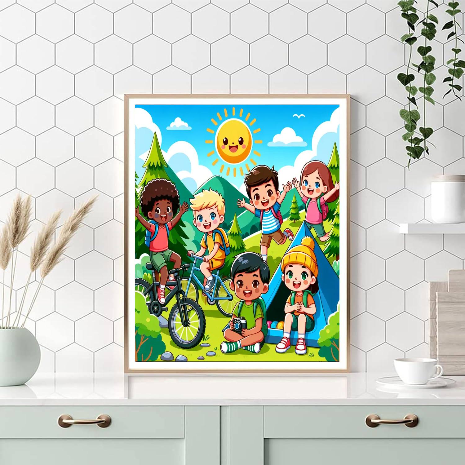 Outdoor Adventure Fun Paint By Numbers Art