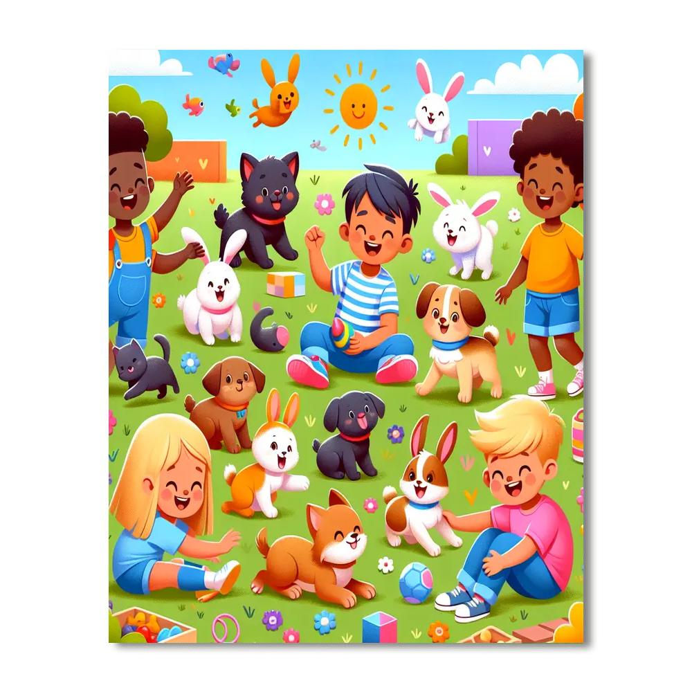 Happy Pets Day Painting Number Kit