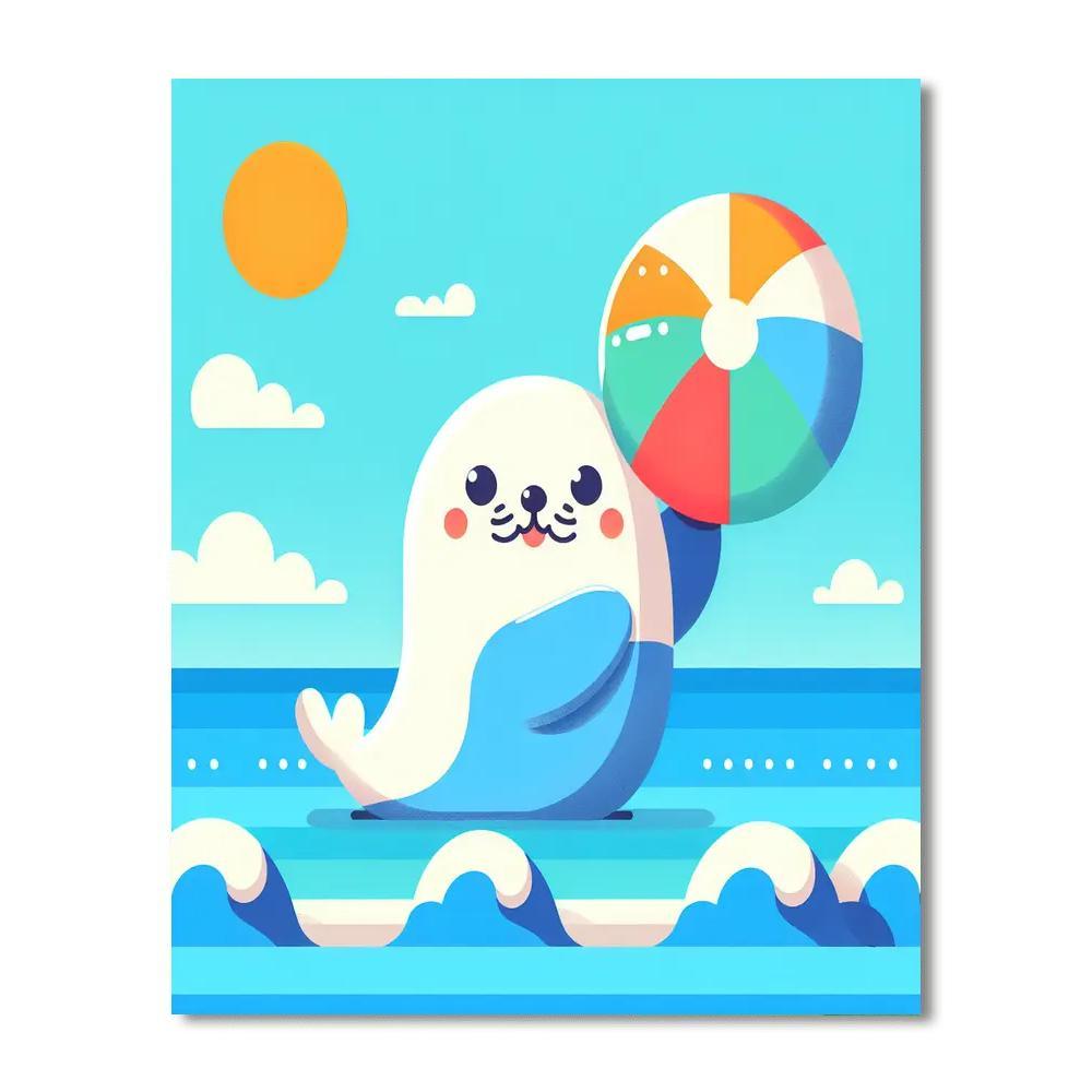 Sassy Seal Painting Number Kit