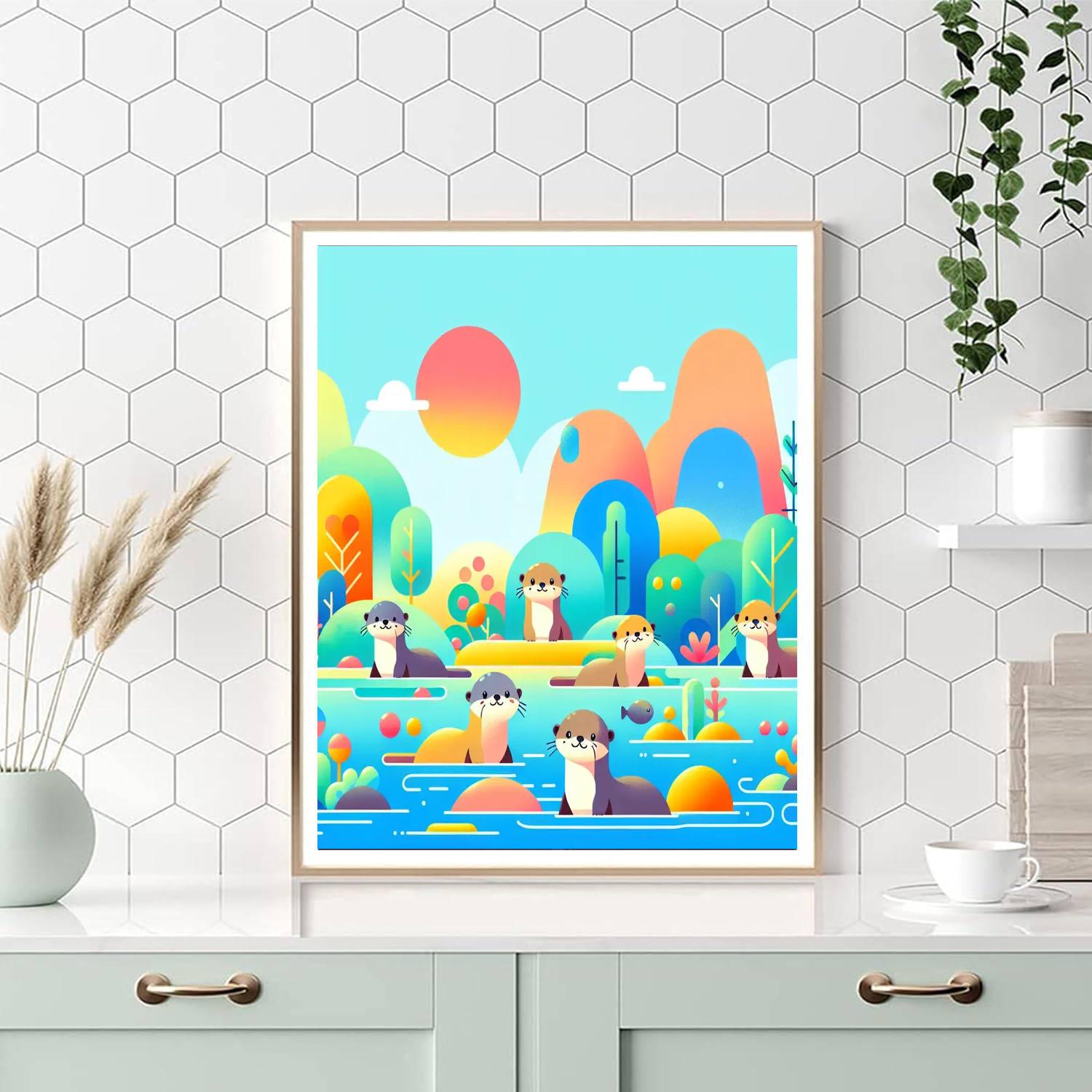 Otter Oasis Extravaganza Paint By Numbers