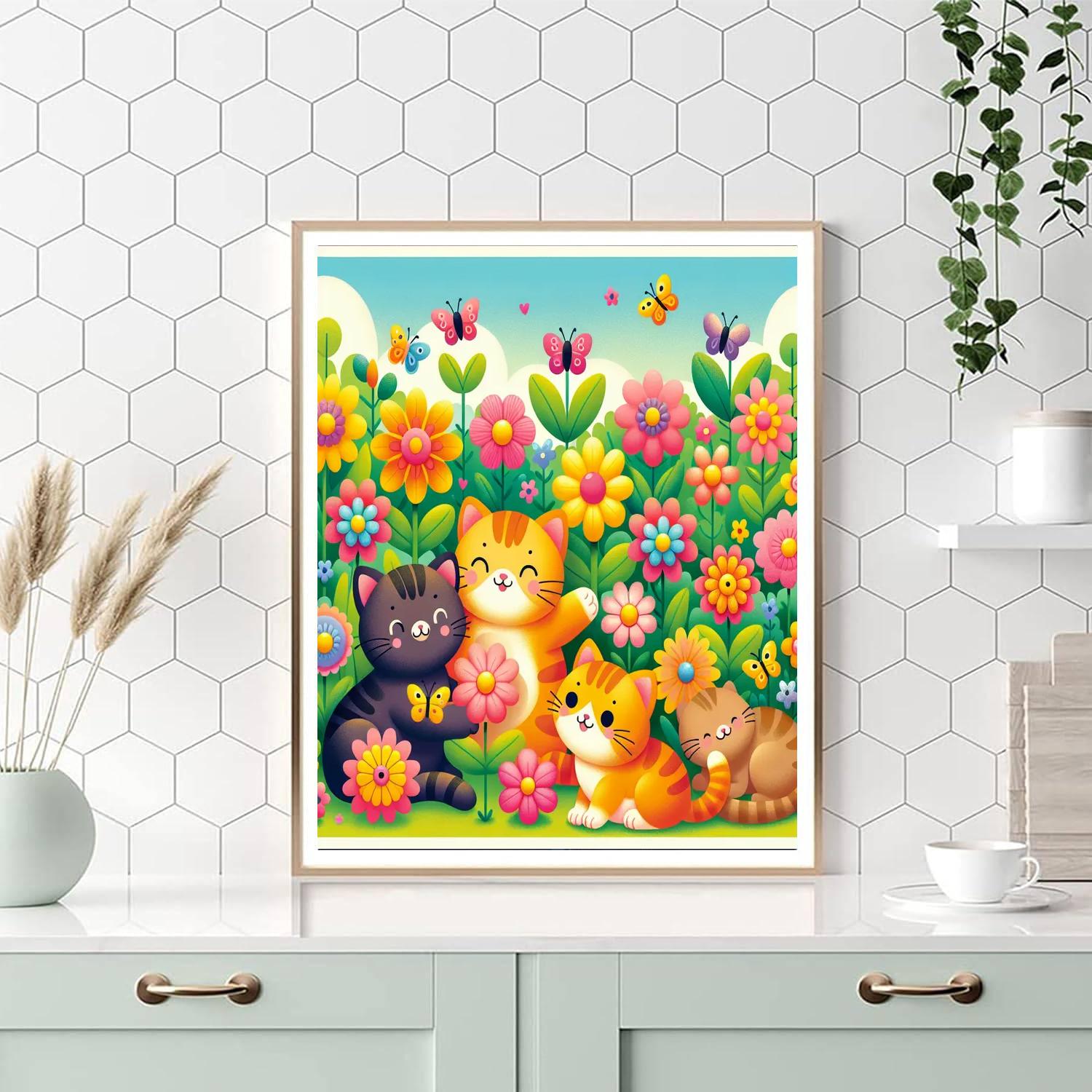 Cheerful Kittens Paint By Numbers Kits