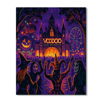 Voodoo Music + Arts Experience - Usa Number Painting