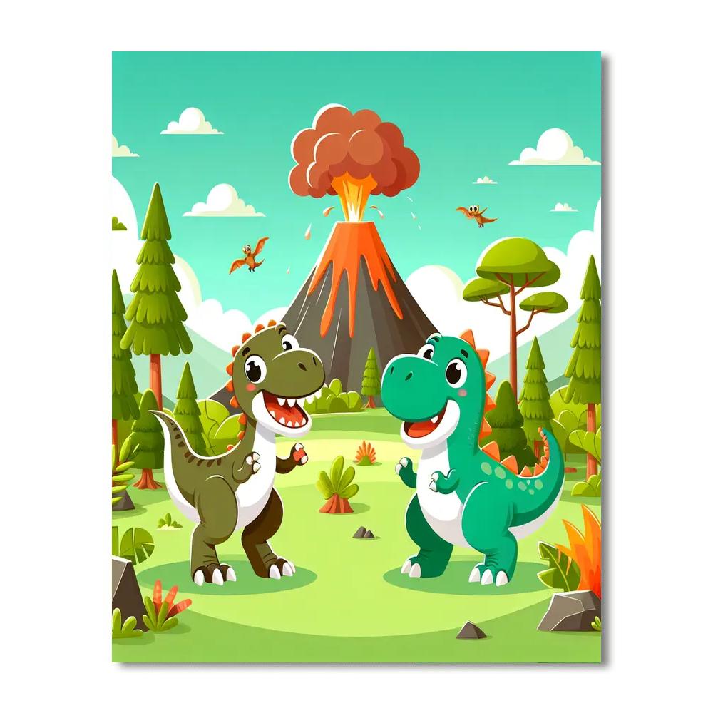 Dino Fun Day Painting Number Kit