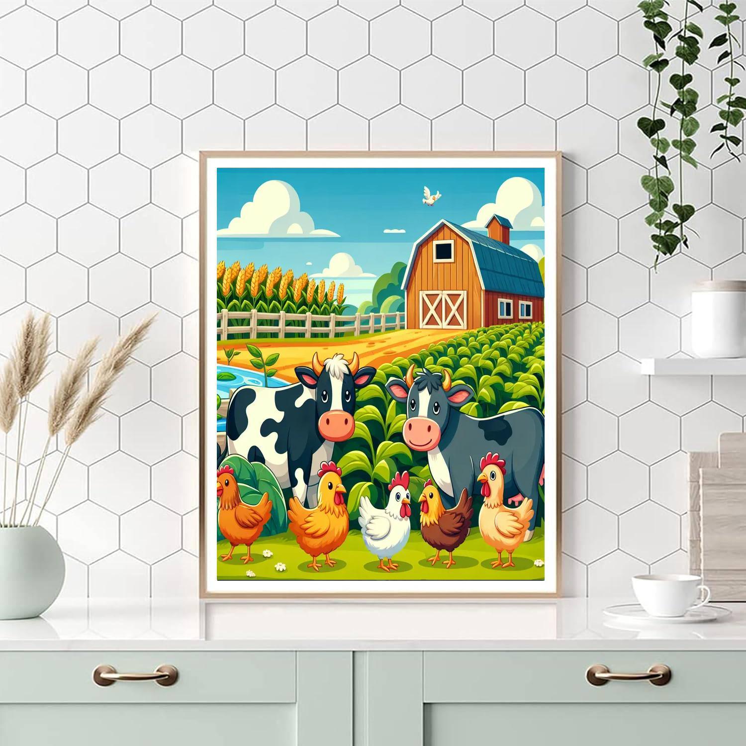 Artistic Farm Fun Paint By Numbers Kits