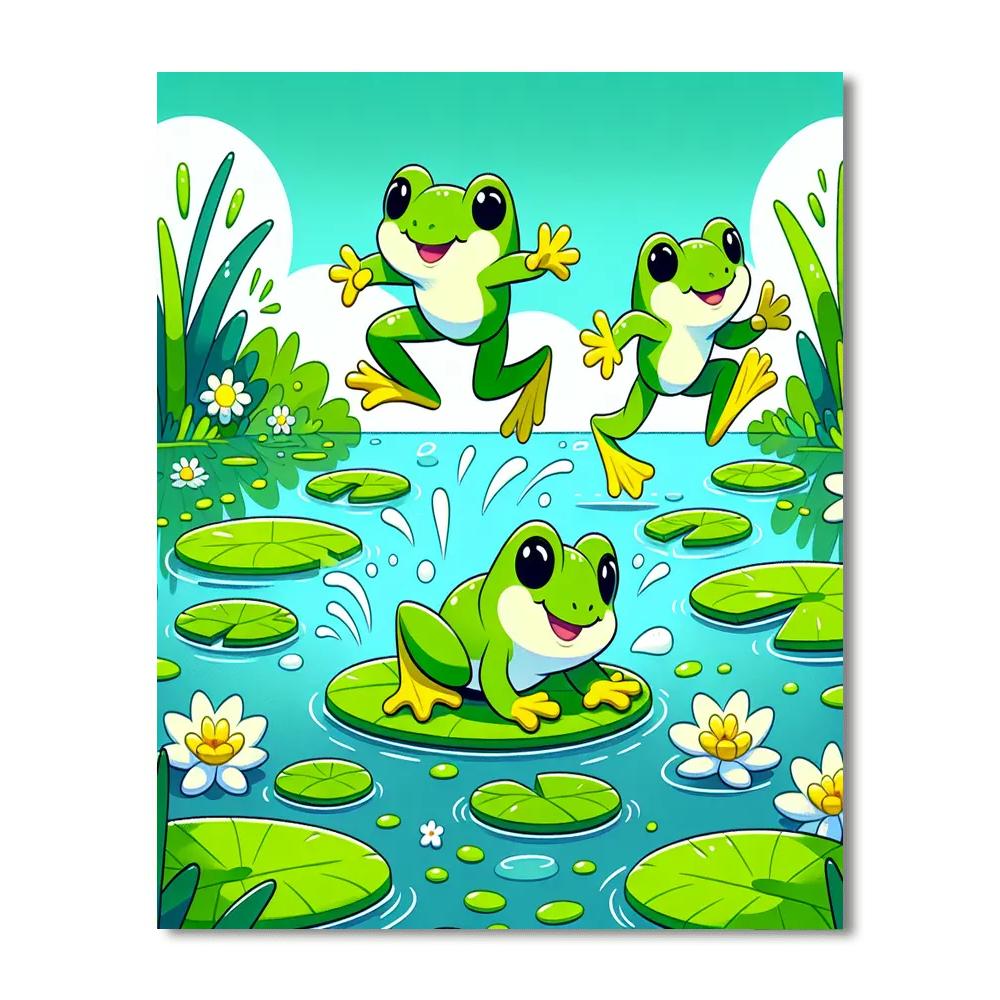 Froggy Frog Fun Painting Number Kit