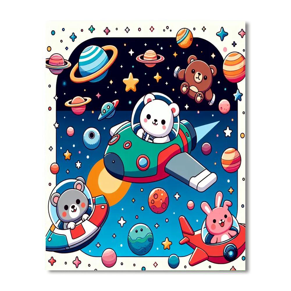 Space Animals Galactic Journey Paint By Number