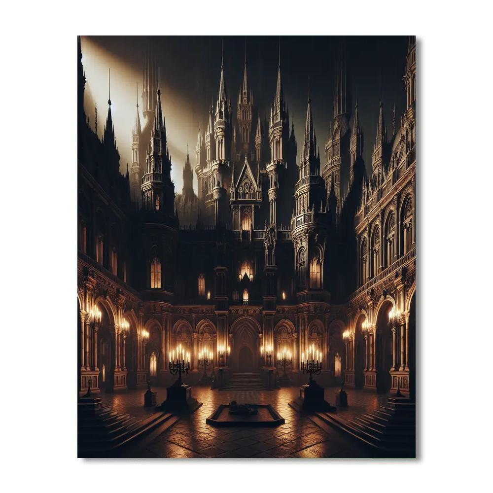 Mysterious Gothic Castle Numbered Painting Kits