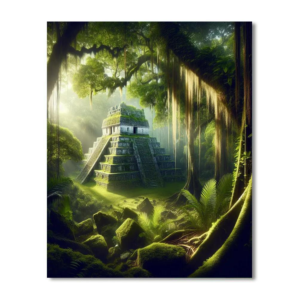 Ancient Mayan Temple Mystery Paint By Numbers Kits