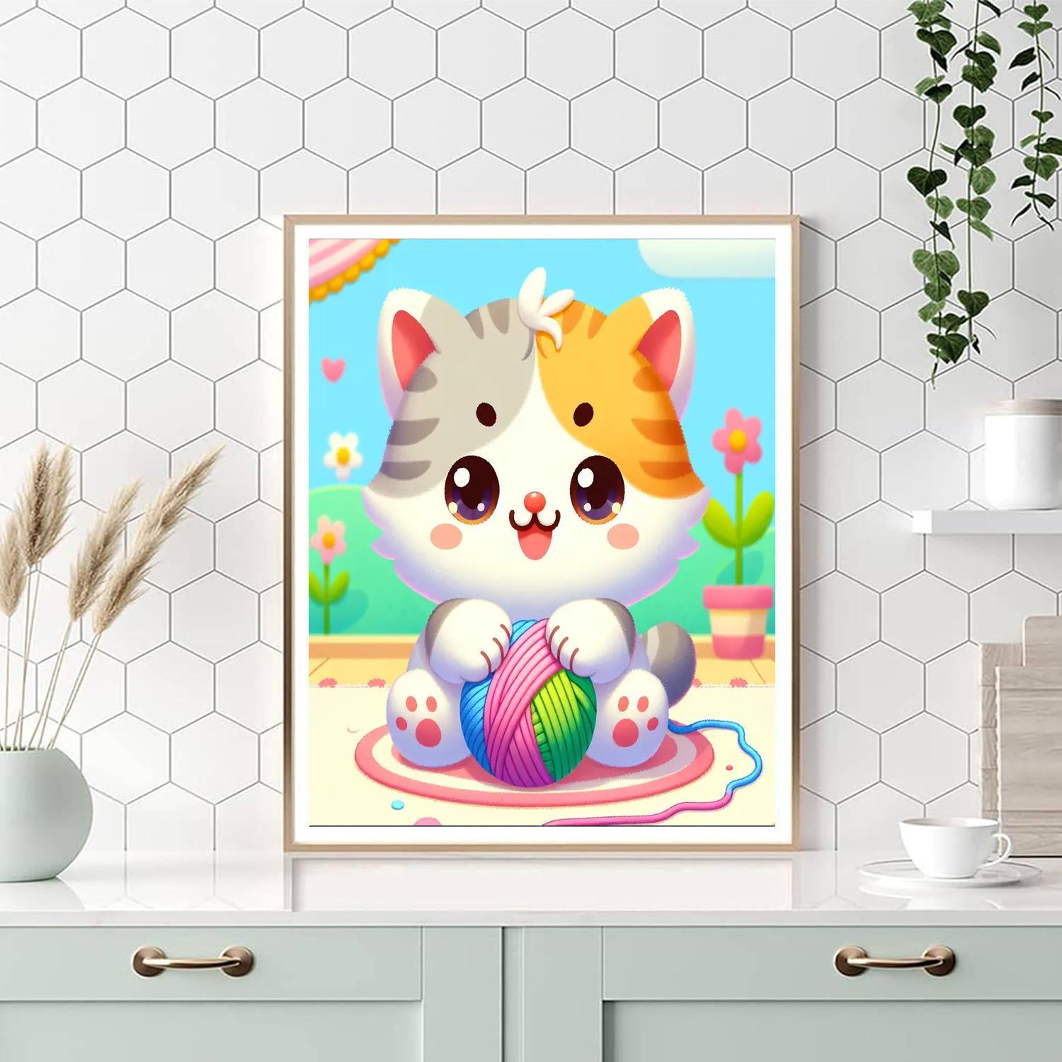 Playful Kitten Painting By Numbers Kit