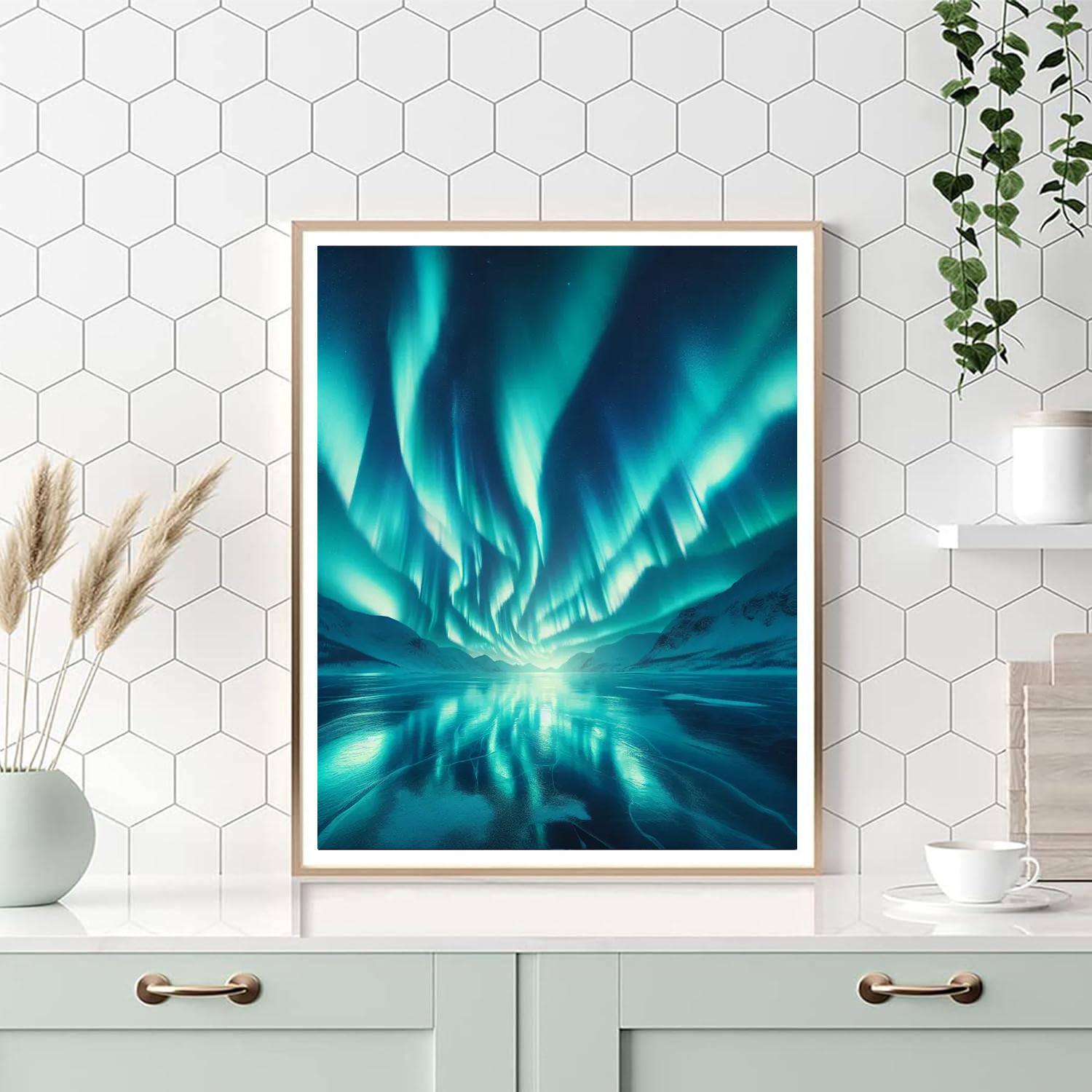 Dancing Aurora Borealis Paint By Color