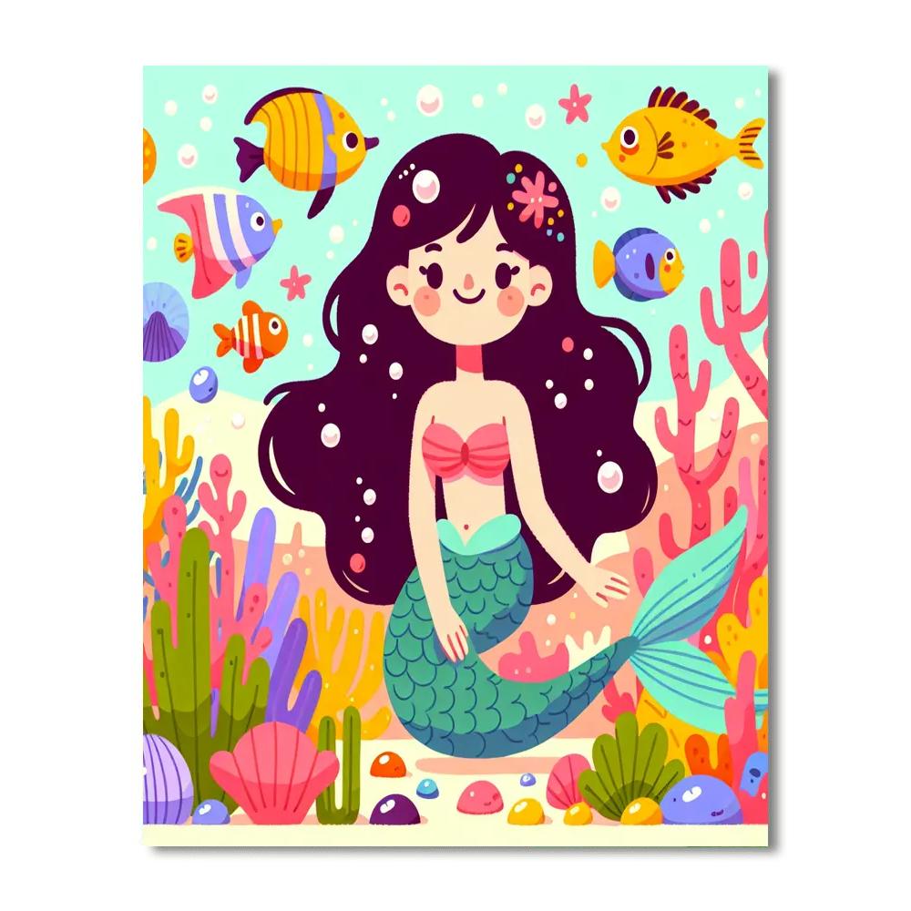 Magic Mermaid Adventure Paint By Numbers Art