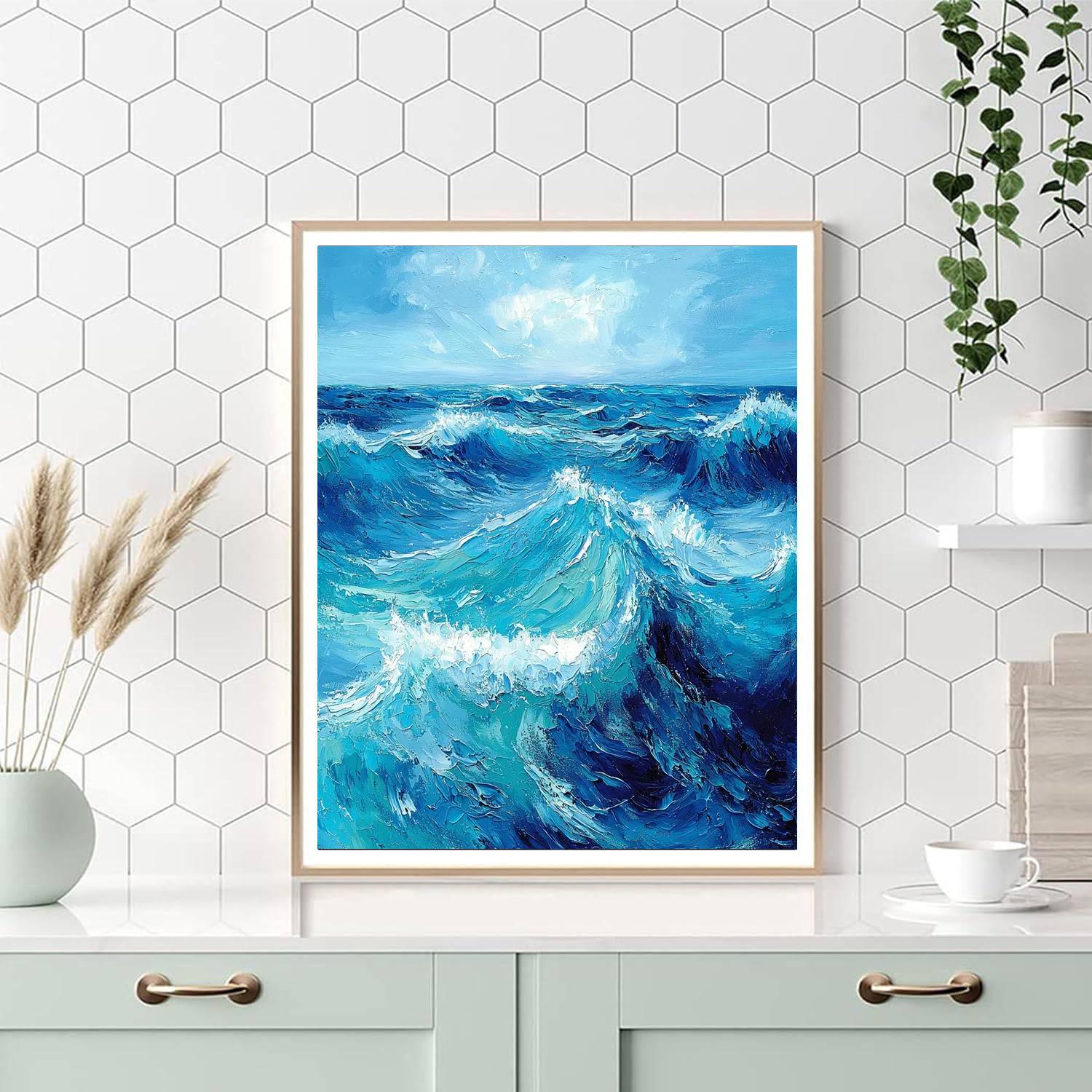 Michelangelo Inspired Ocean's Crescendo  Paint By Numbers