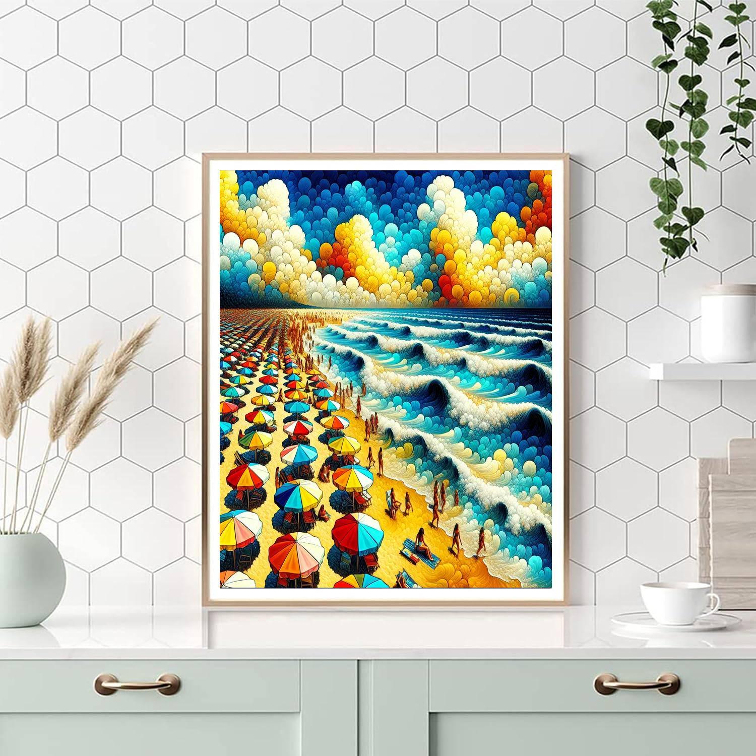 Breezy Summer Beach DIY Paint By Numbers