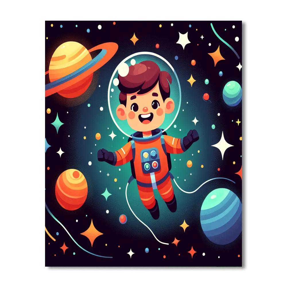 Little Astronauts' Spacewalk Paint By Numbers
