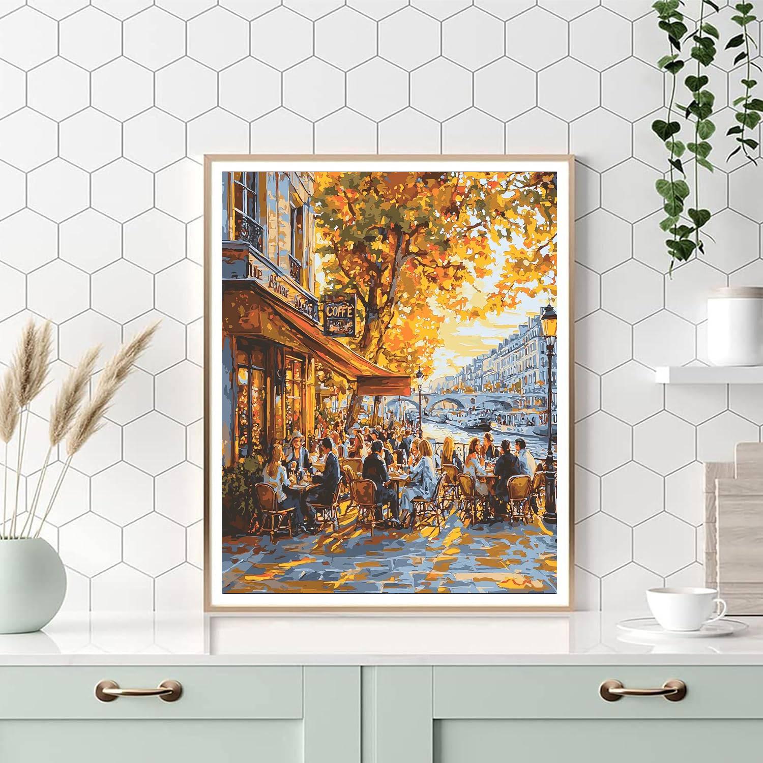 Pierre-Auguste Renoir Inspired Historical Parisian Café  Paint By Numbers