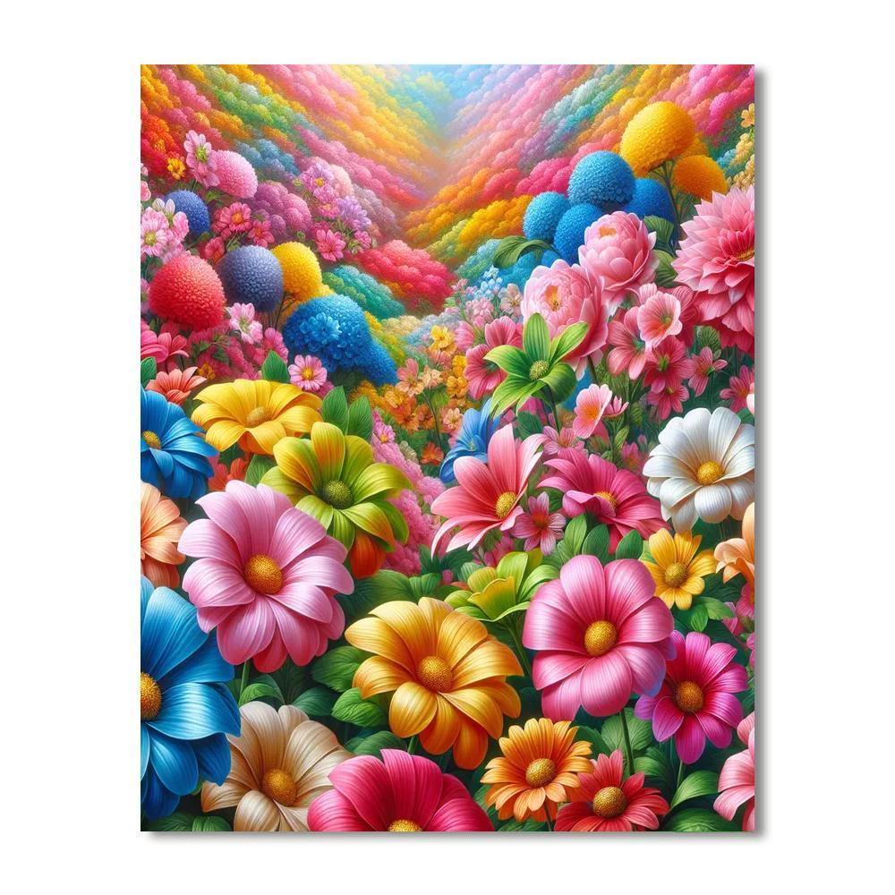 Joyful Floral Dance Paint By Numbers Art