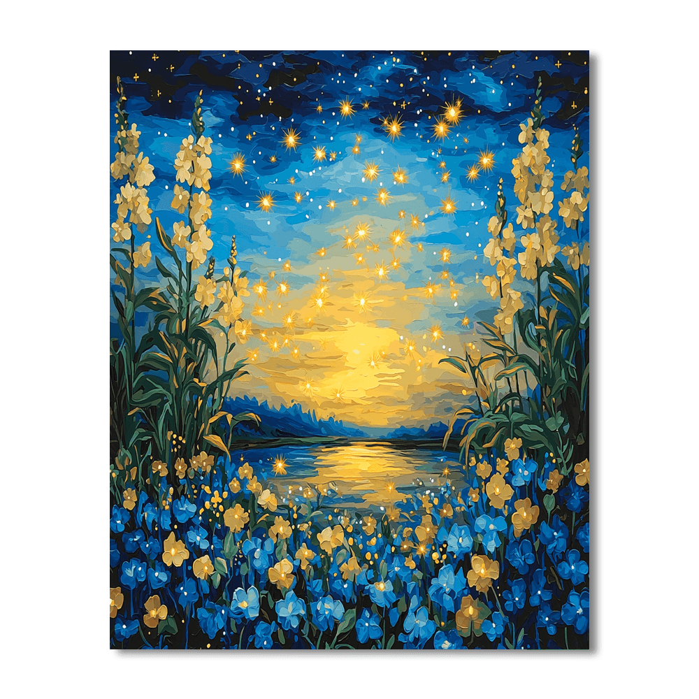 Vincent Van Gogh Inspired Dance Of The Fireflies  Paint By Numbers Art