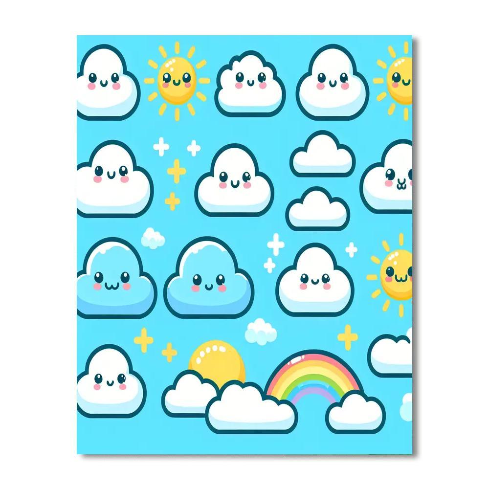 Fluffy Clouds Numbered Painting Kits