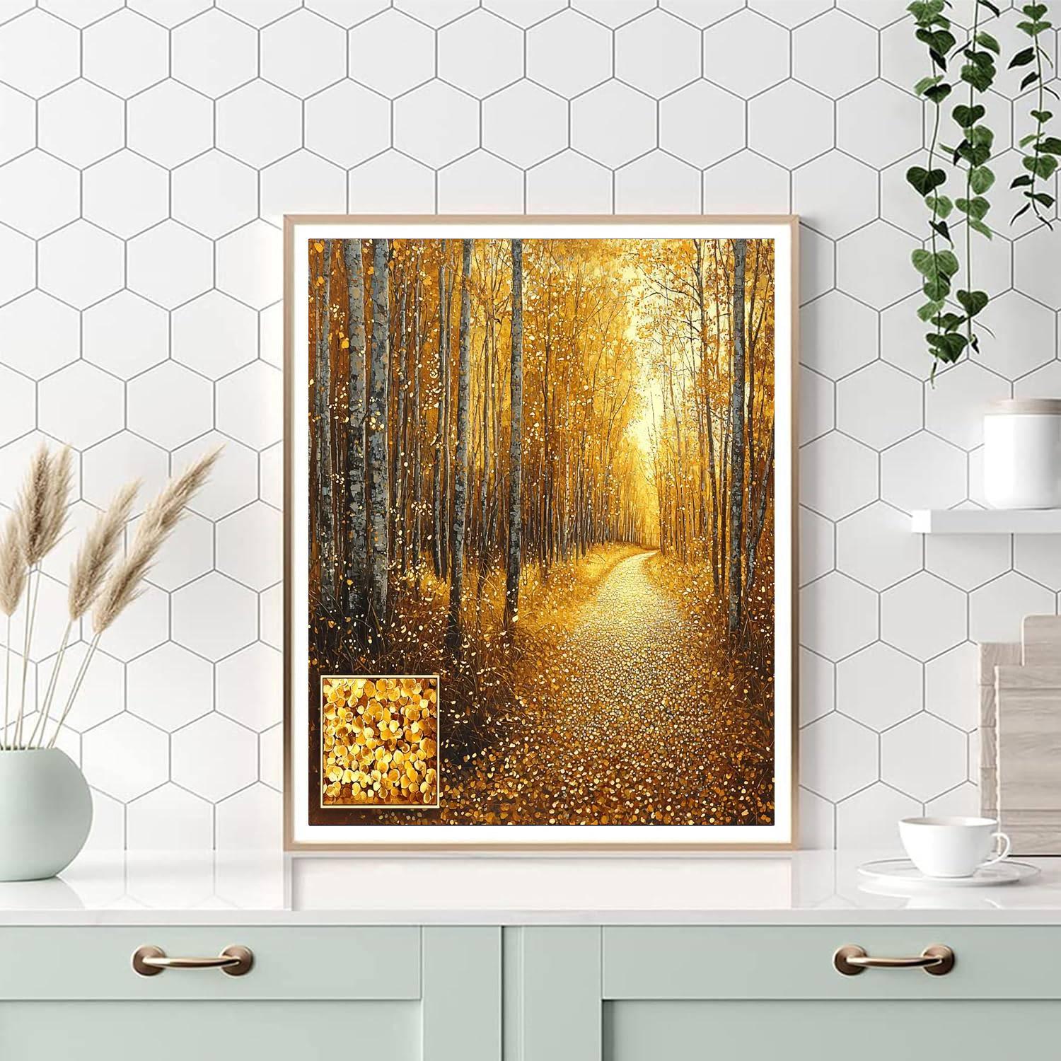 Gustav Klimt Inspired Klimt's Whispering Leaves  Numbered Painting Kits