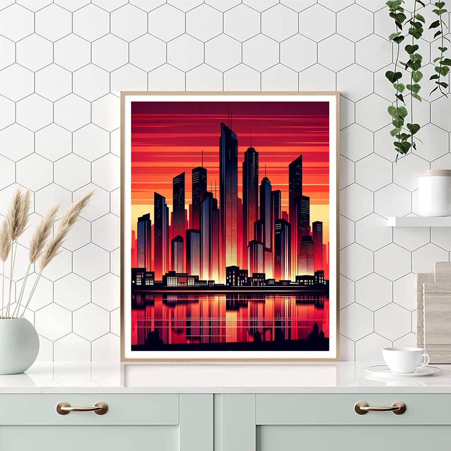 Chic Urban Escape Paint By Numbers Art