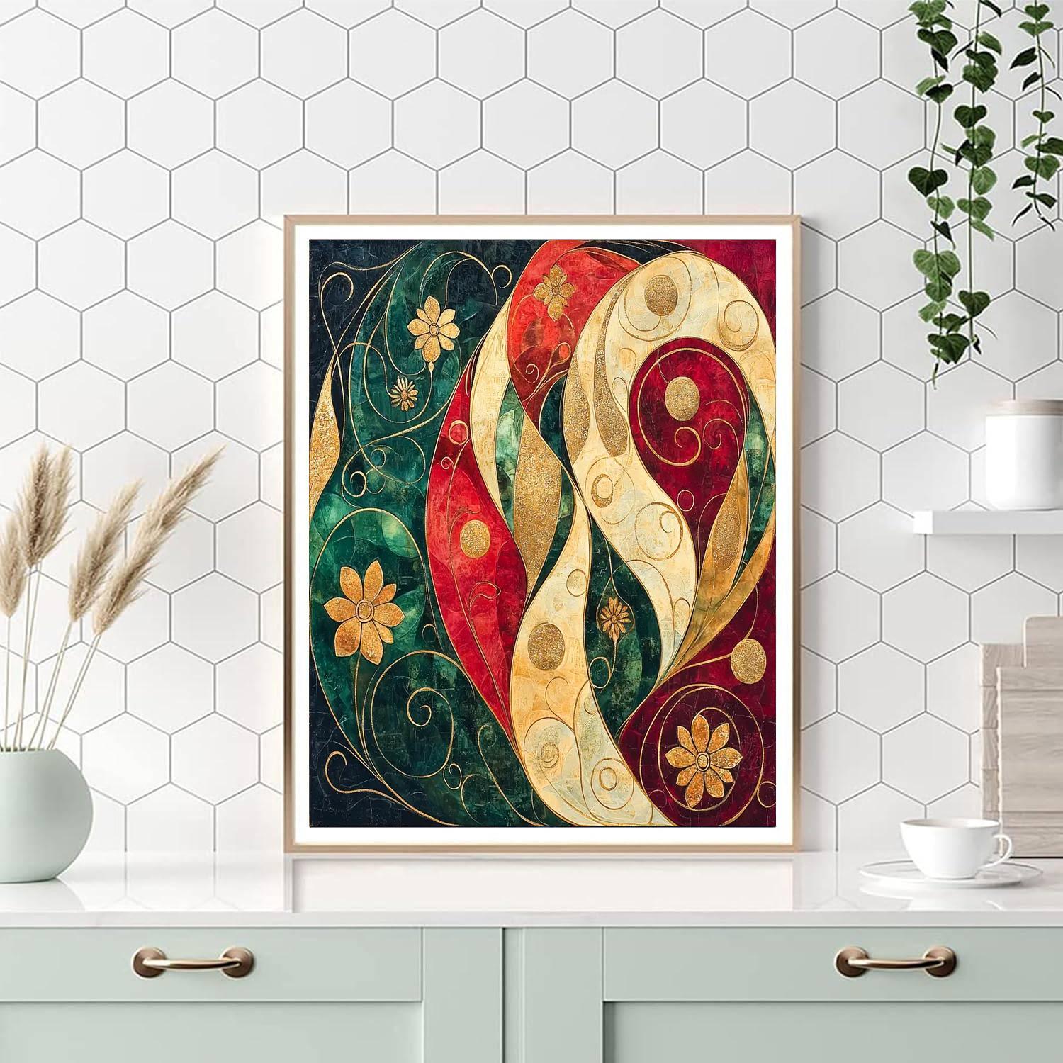 Gustav Klimt Inspired Abstract Connections  DIY Paint By Numbers