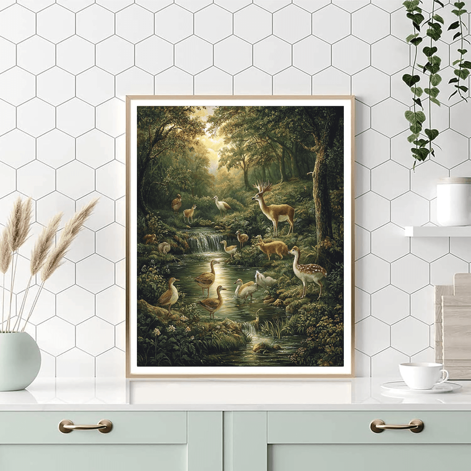 Audubon Inspired Animal Kingdom Extravaganza  Painting By Numbers Kit