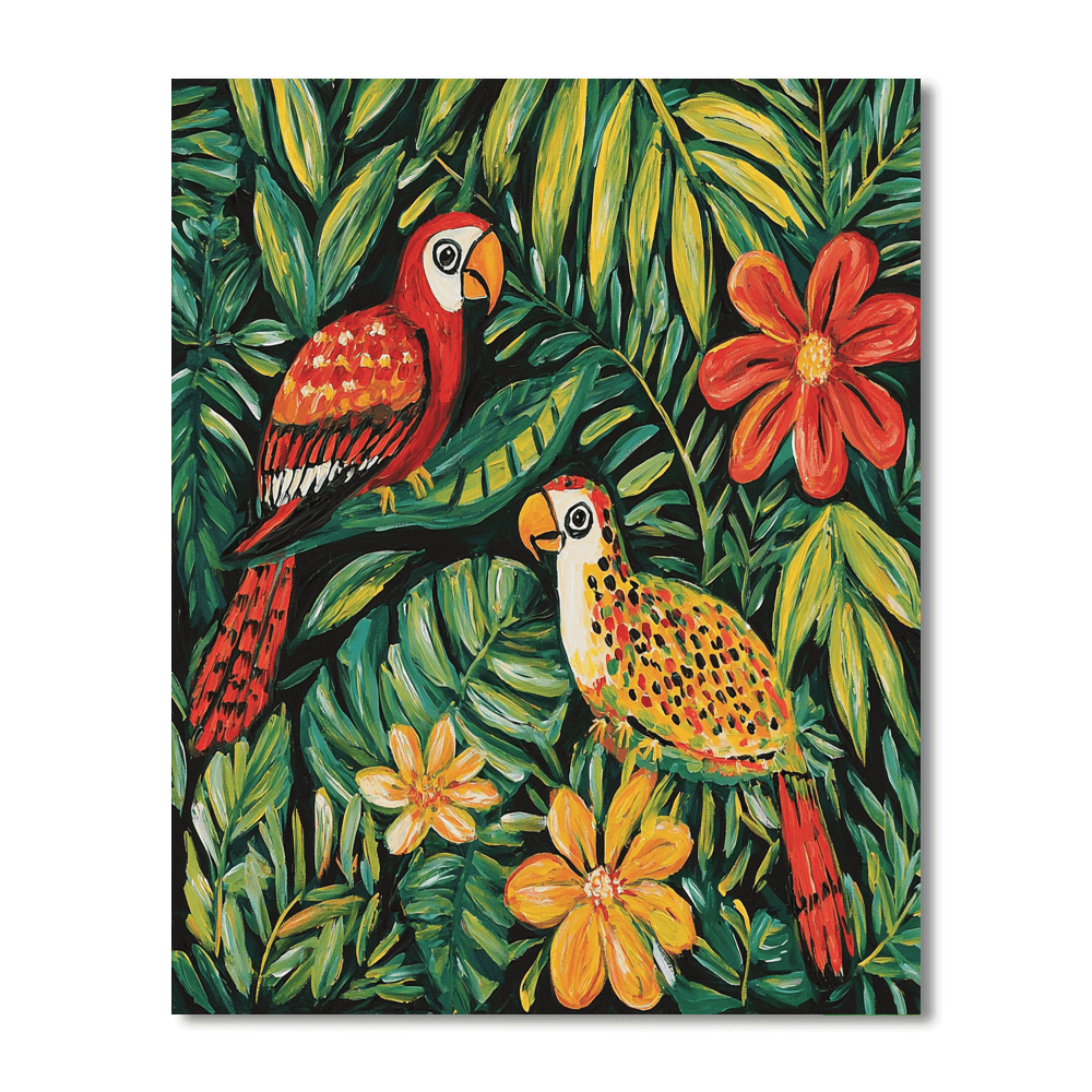 Frida Kahlo Inspired Exotic Wildlife Discovery  Paint By Numbers Kits