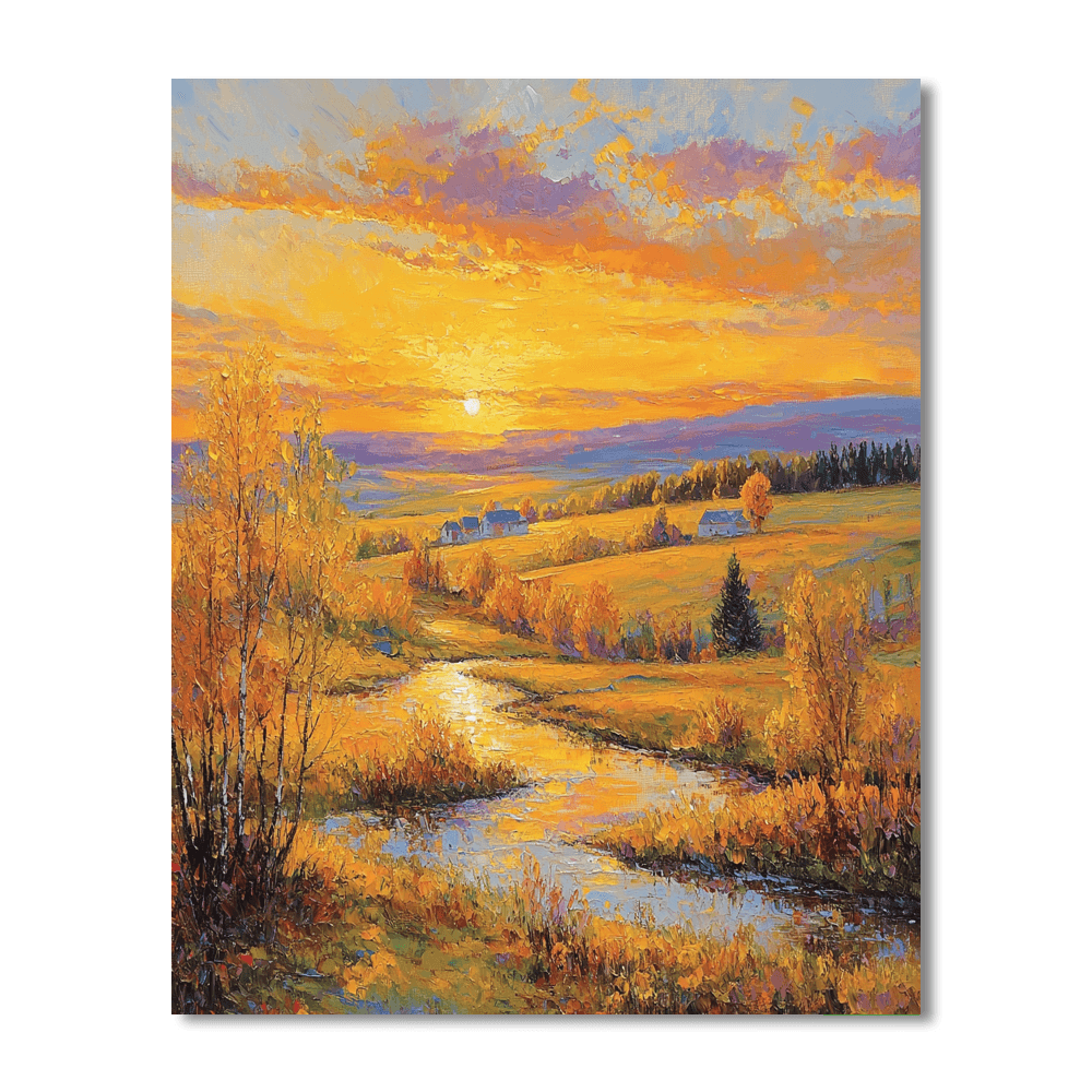 Claude Monet Inspired Golden Hour Bliss  Paint By Numbers Kits
