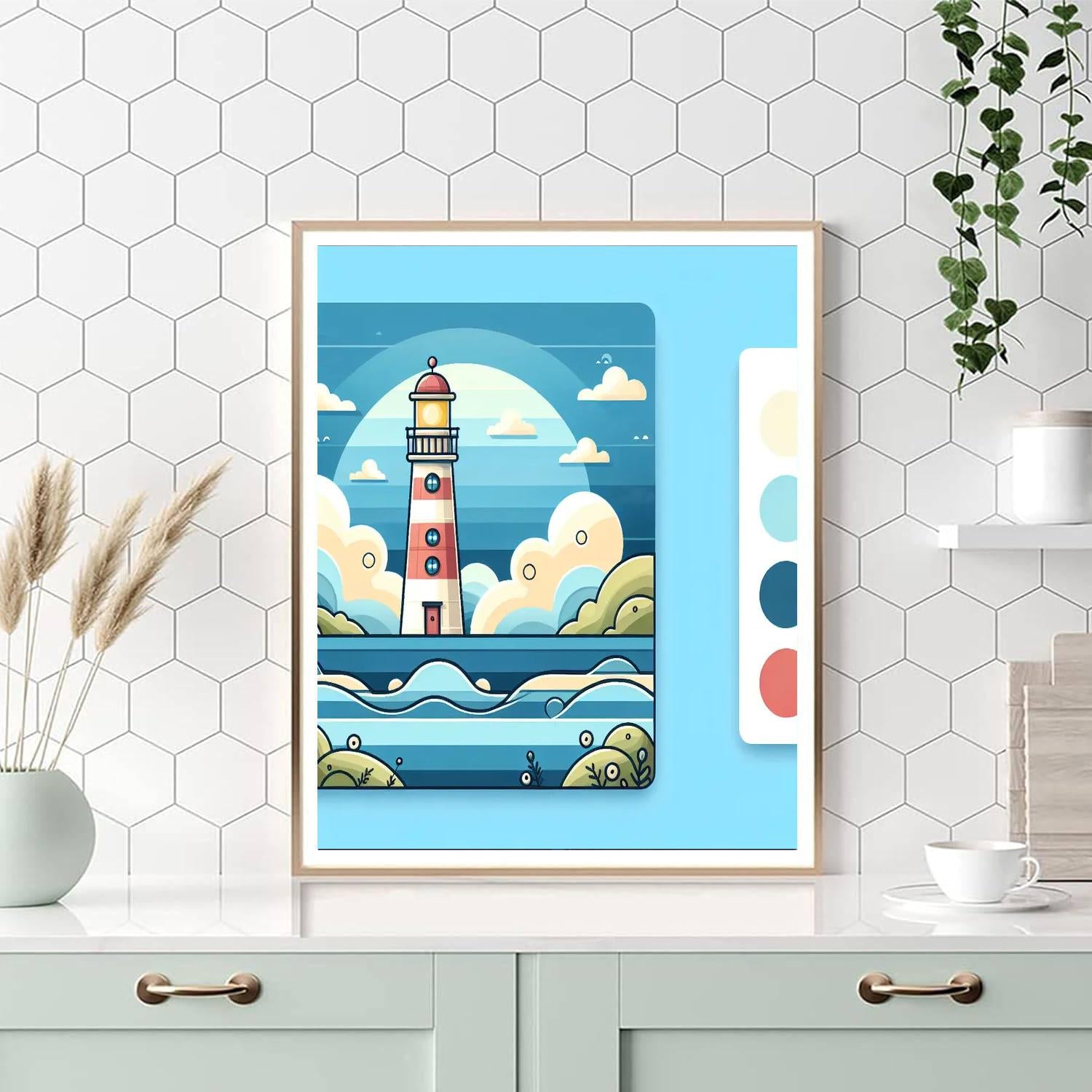 Bright Lighthouse Paint By Color