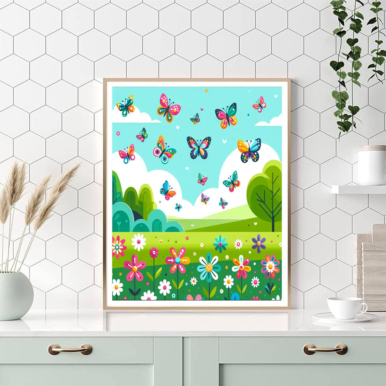 Bright Butterflies Of Happiness Painting By Numbers Kit