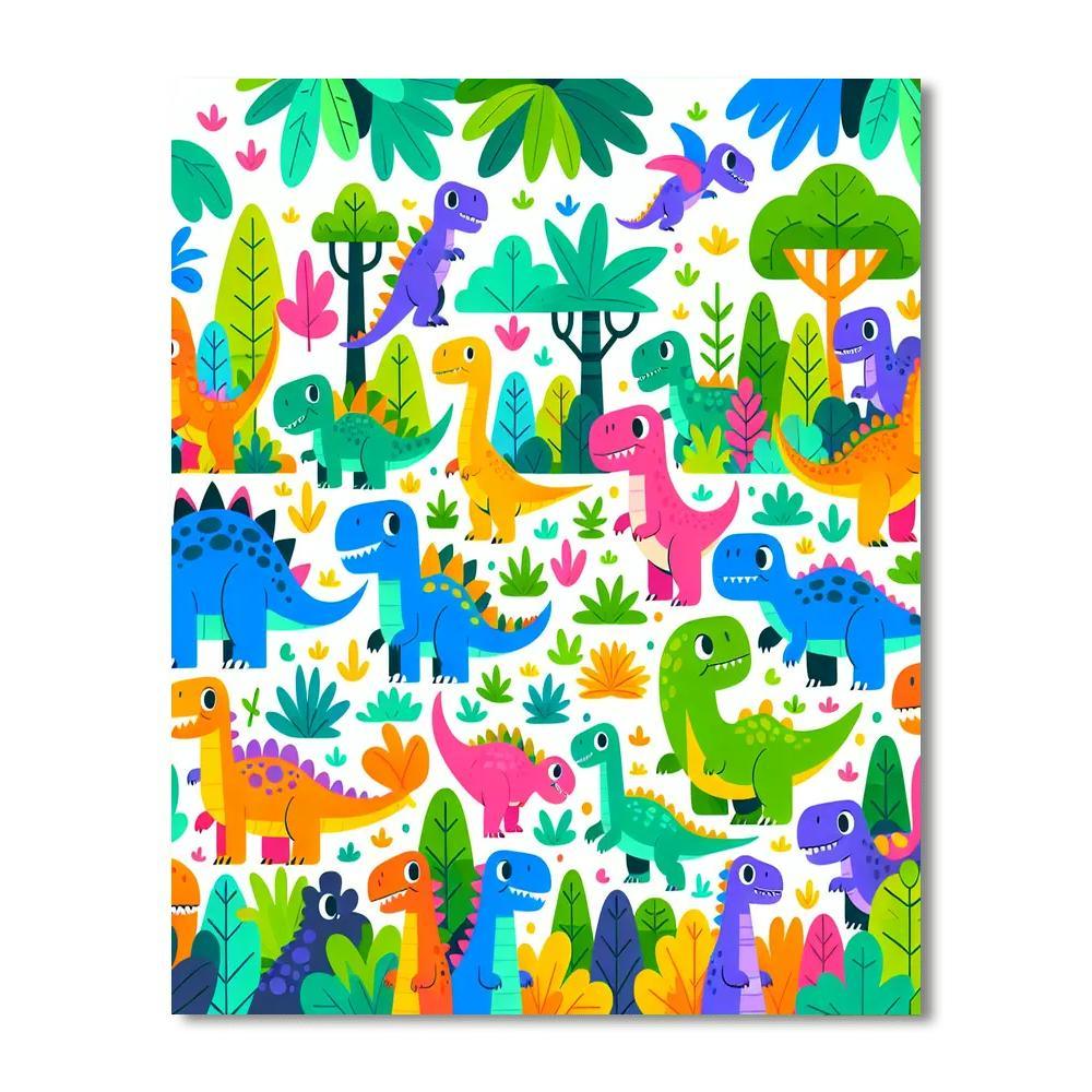 Fantastic Dinosaur Expedition Painting Number Kit