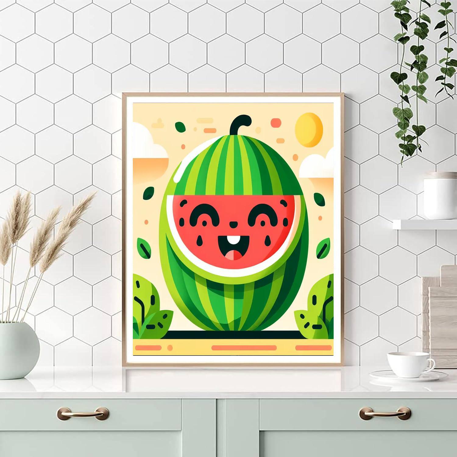 Bubbly Watermelon Paint By Number