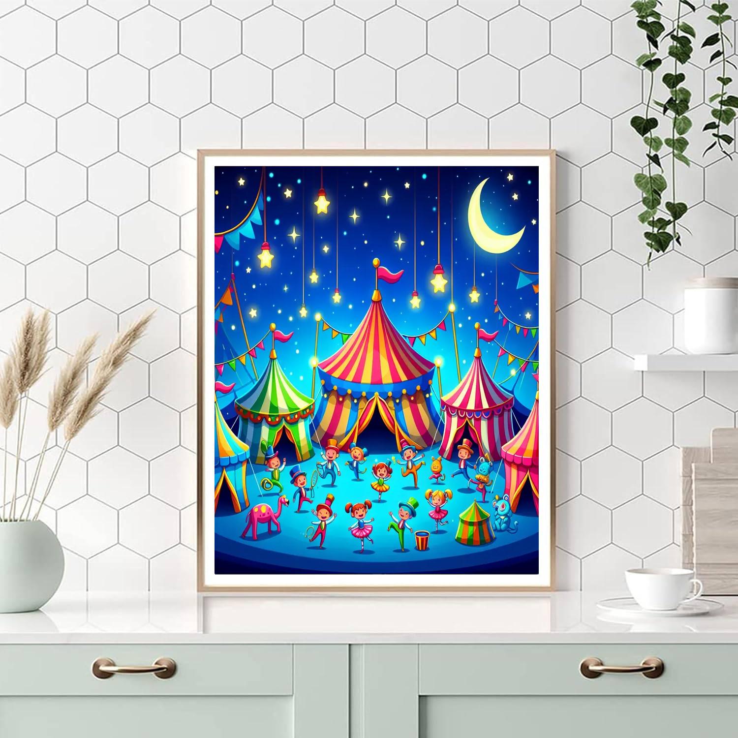 Circus Under The Stars Paint By Numbers Art