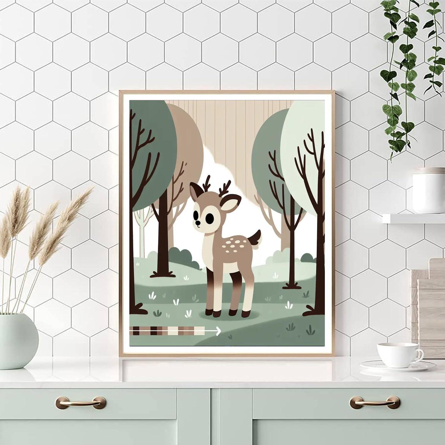Enchanted Woodland Deer Paint By Color
