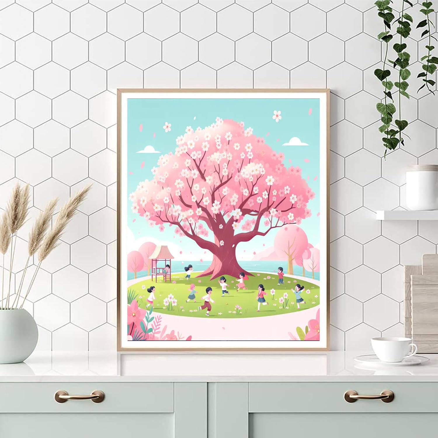 Blossoming Sakura Festival Painting By Numbers Kit