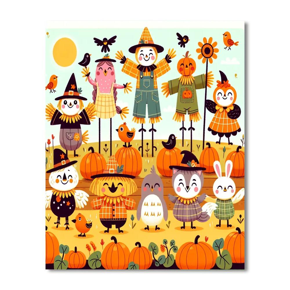 Pumpkin Patch Parade Painting By Numbers Kit
