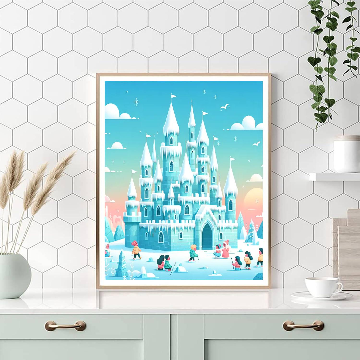 Ice Castle Exploration Number Painting