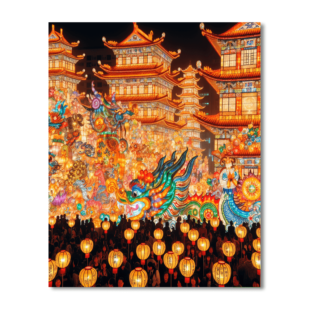 Taiwan Lantern Festival - Taipei Paint By Numbers Art